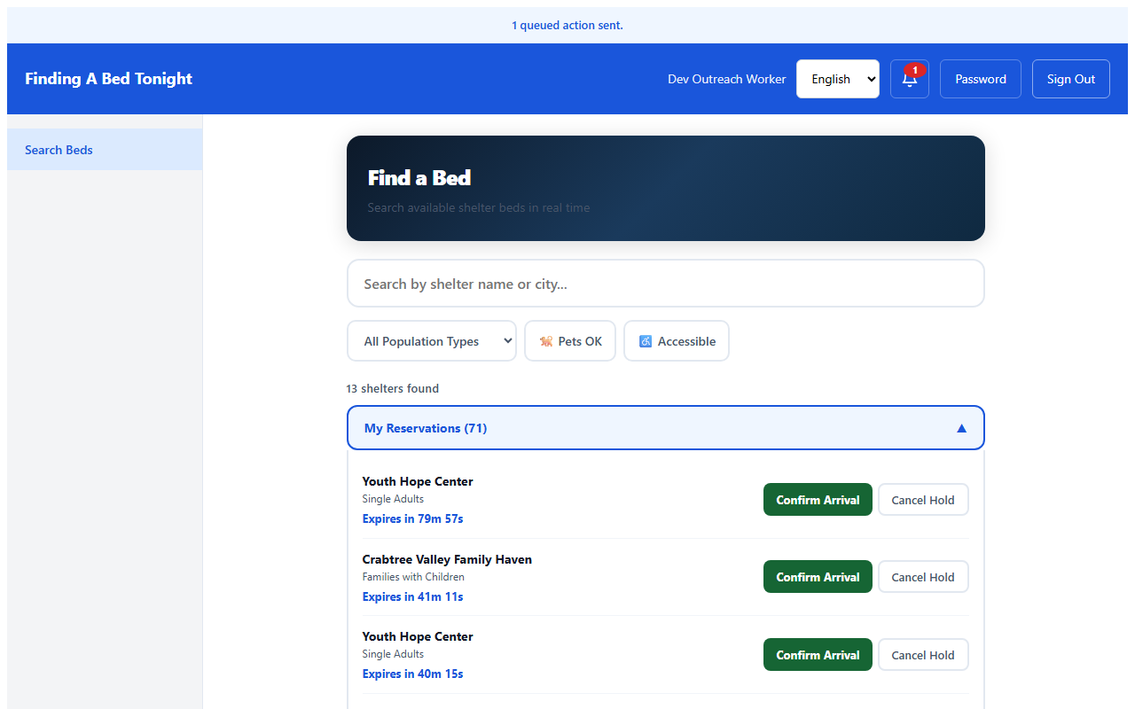Hold replayed after reconnect, countdown timer running